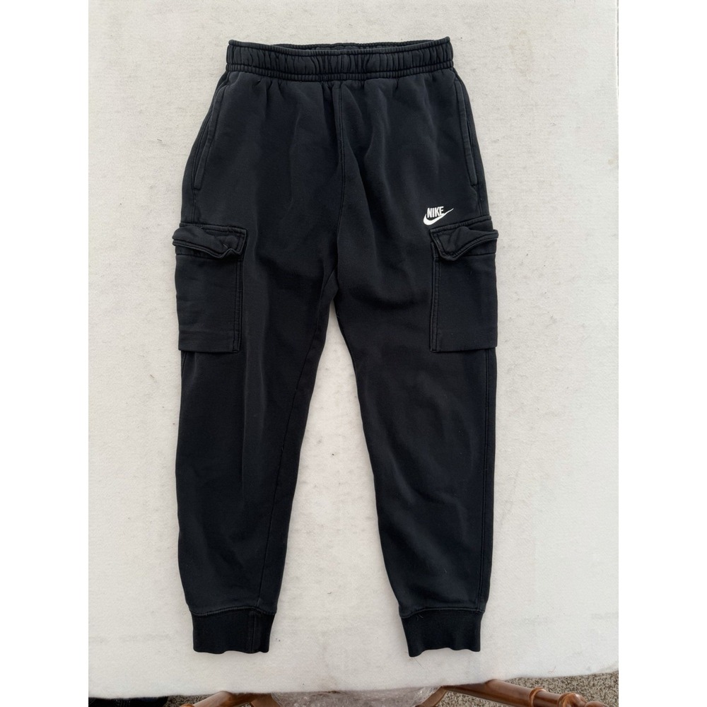 Nike Pants Mens Small Black Sportswear Club Fleece Cargo Joggers CD3129
